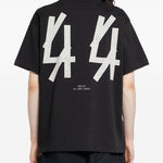 T-shirt con stampa grafica in nero 44 label group - uomo 