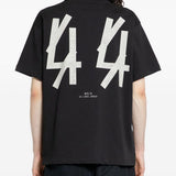 T-shirt con stampa grafica in nero 44 label group - uomo 