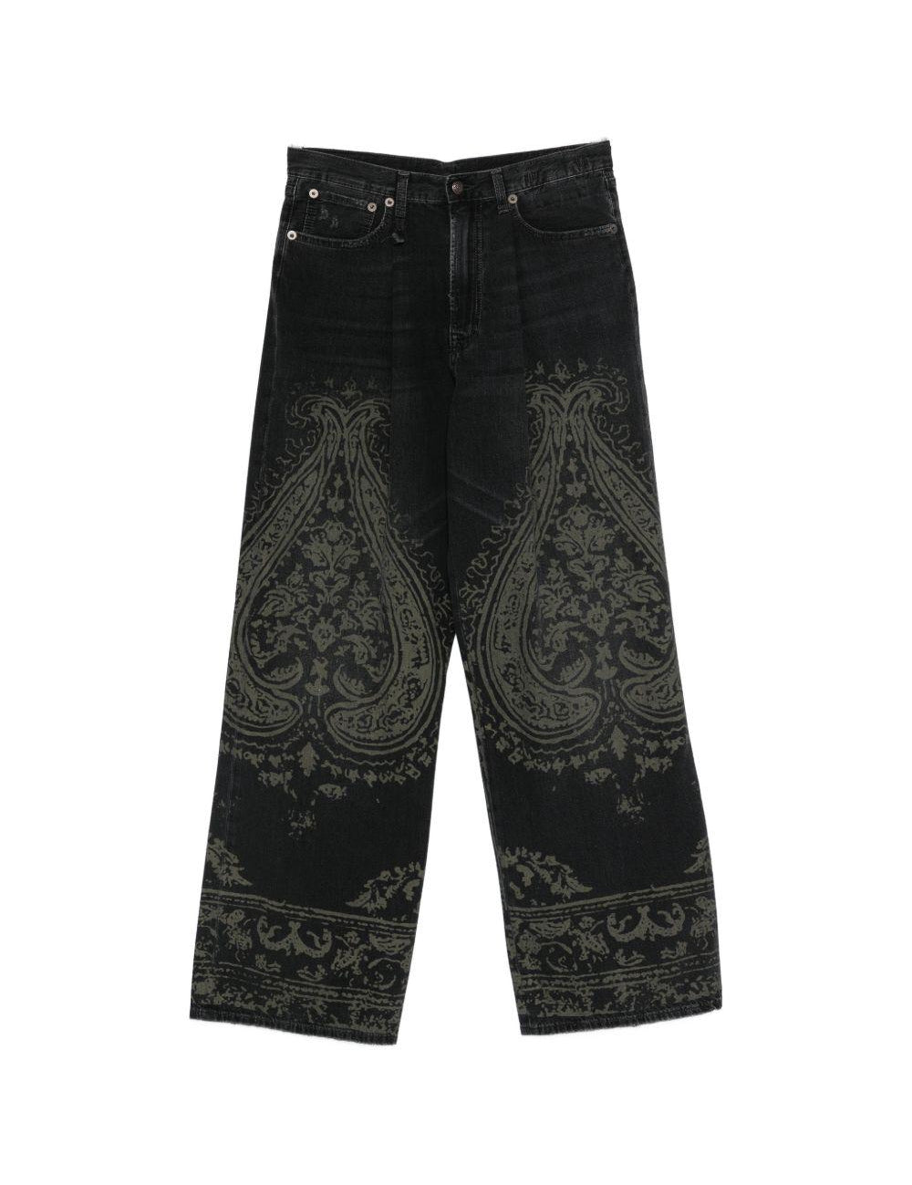Jeans Damon Paisley in grigio R13 - donna 