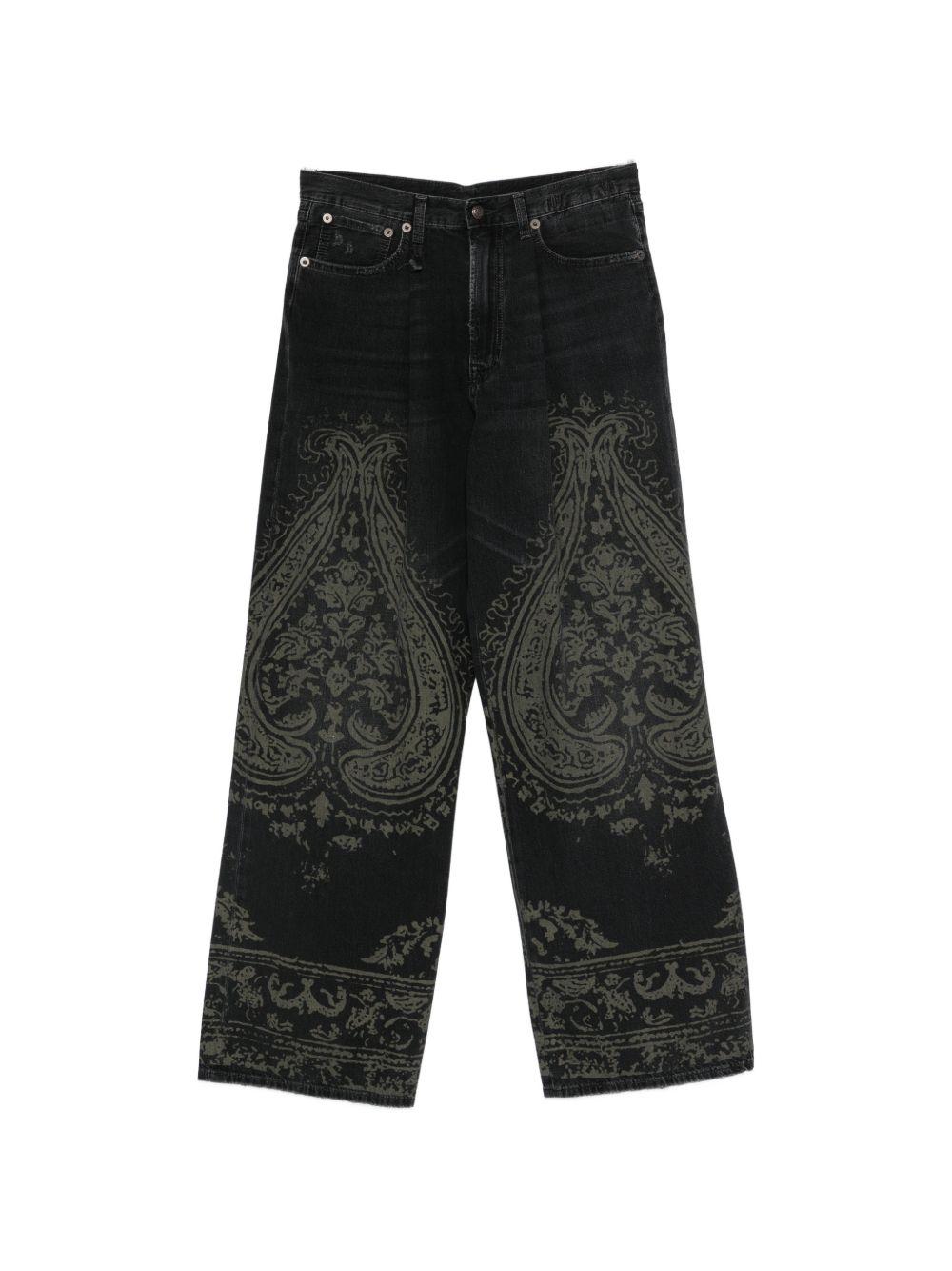 Jeans Damon Paisley in grigio R13 - donna 