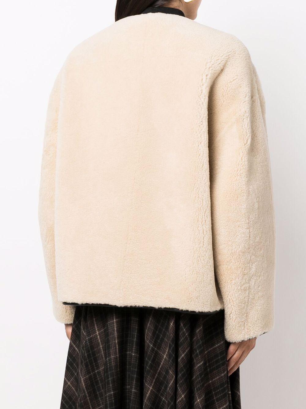 Giacca in shearling in bianco Toteme - donna 