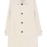 Cappotto monopetto con tasche a toppa in beige Eleventy - uomo 
