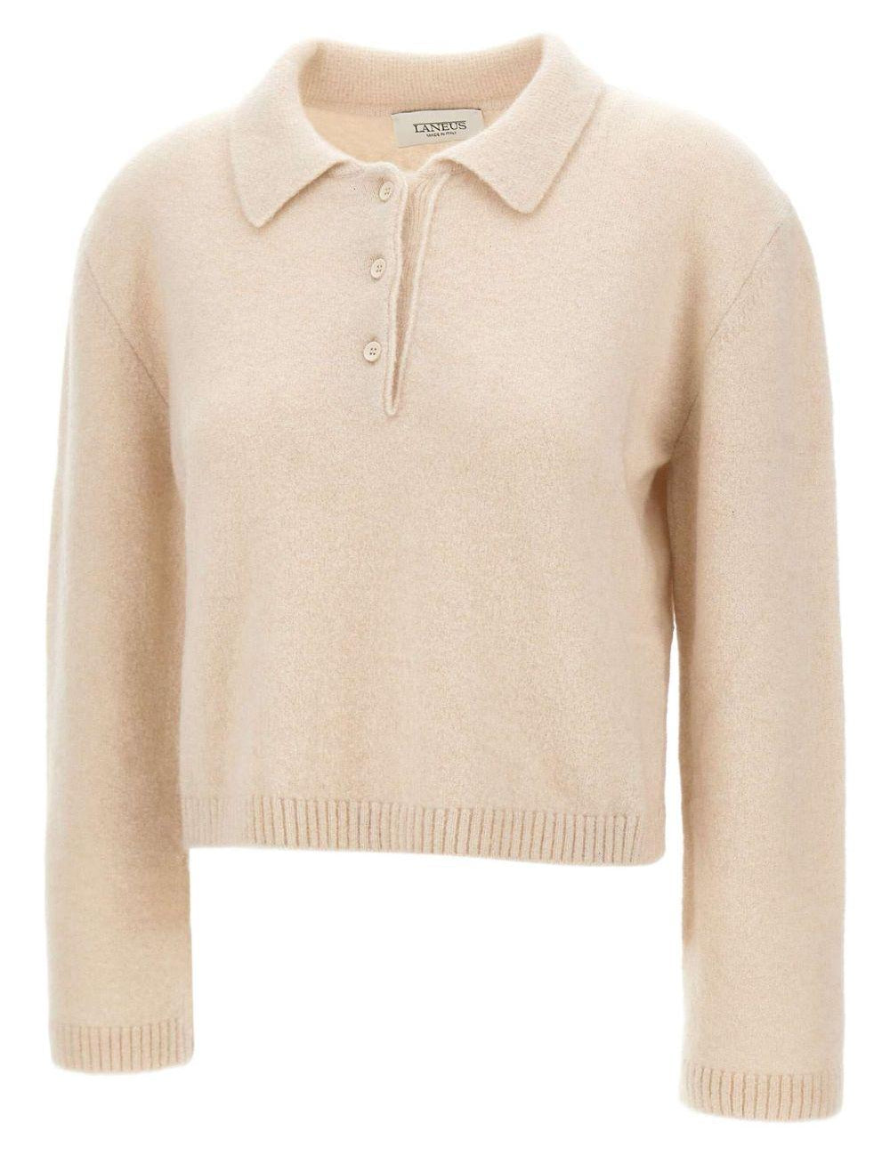 Polo a maniche lunghe in beige Laneus - uomo 