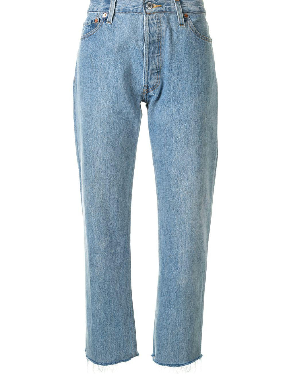 Jeans crop in azzurro Re/Done - donna 