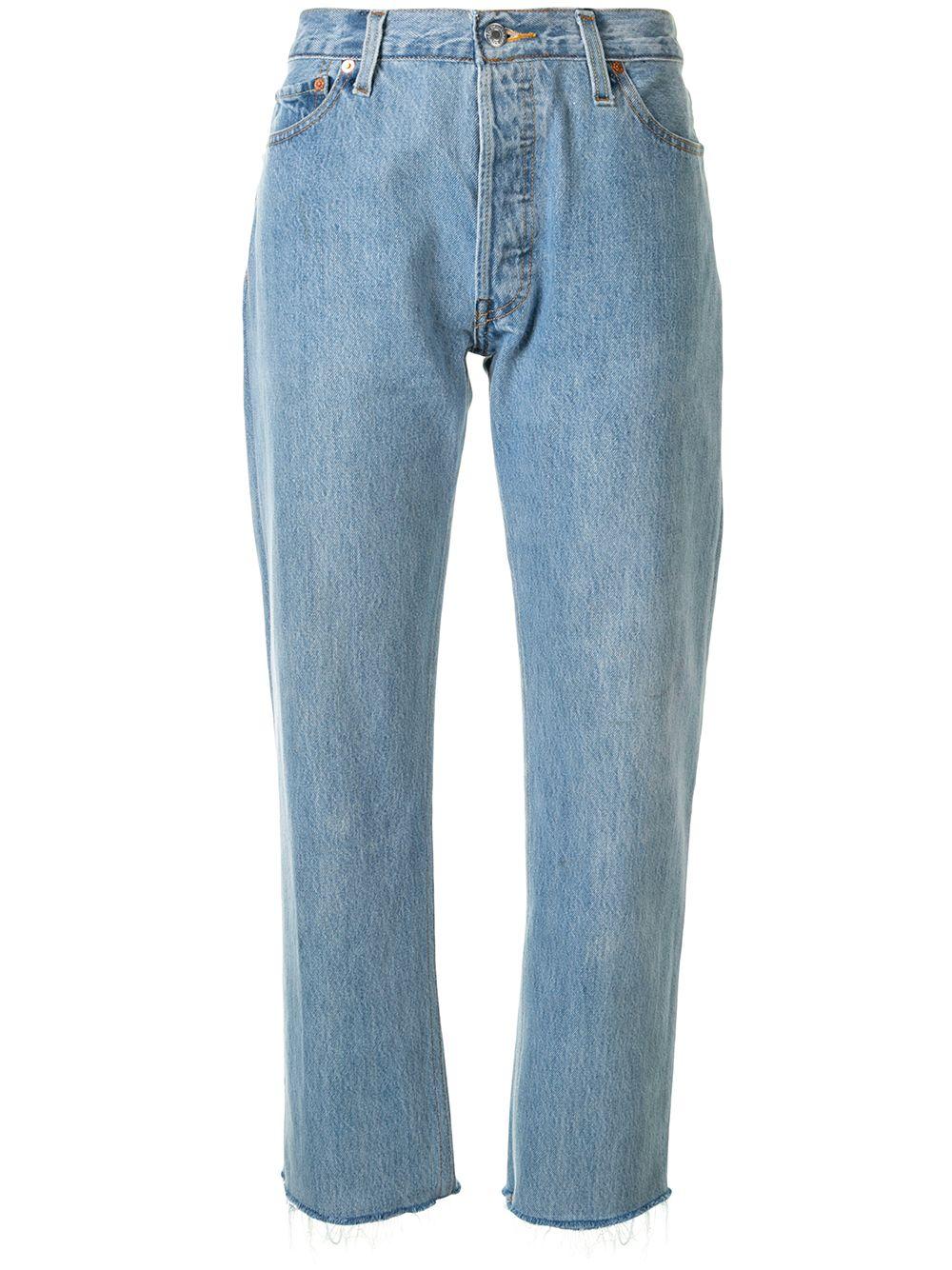 Jeans crop in azzurro Re/Done - donna 