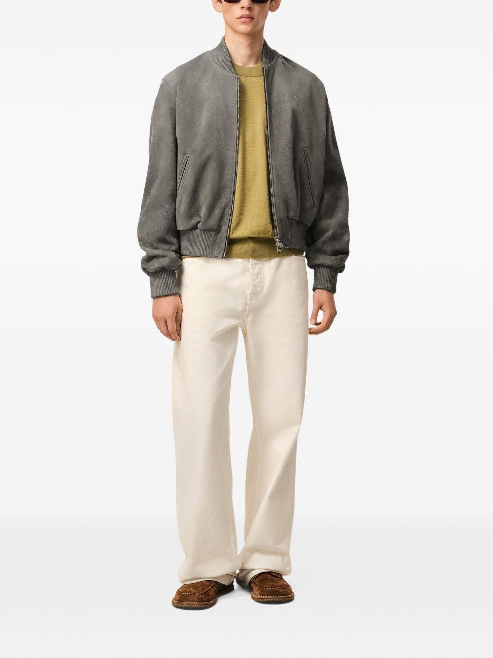 Giacca Ami de Coeur con zip in grigio Ami Paris - uomo 