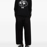 T-shirt a manica lunga stampata in nero Simone rocha - uomo 