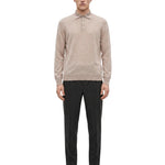 Polo in cotone grigio chiaro 