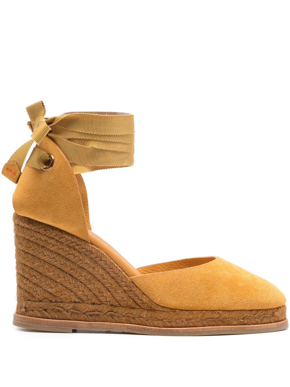 Espadrillas con zeppa in marrone Castañer - donna 