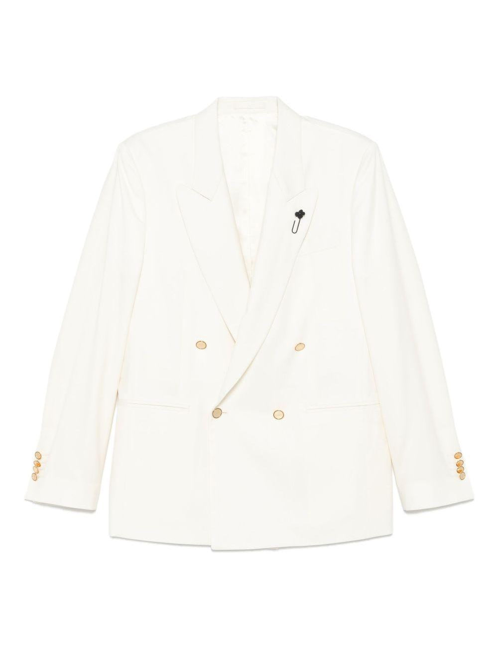 Blazer doppiopetto in bianco Lardini - uomo 