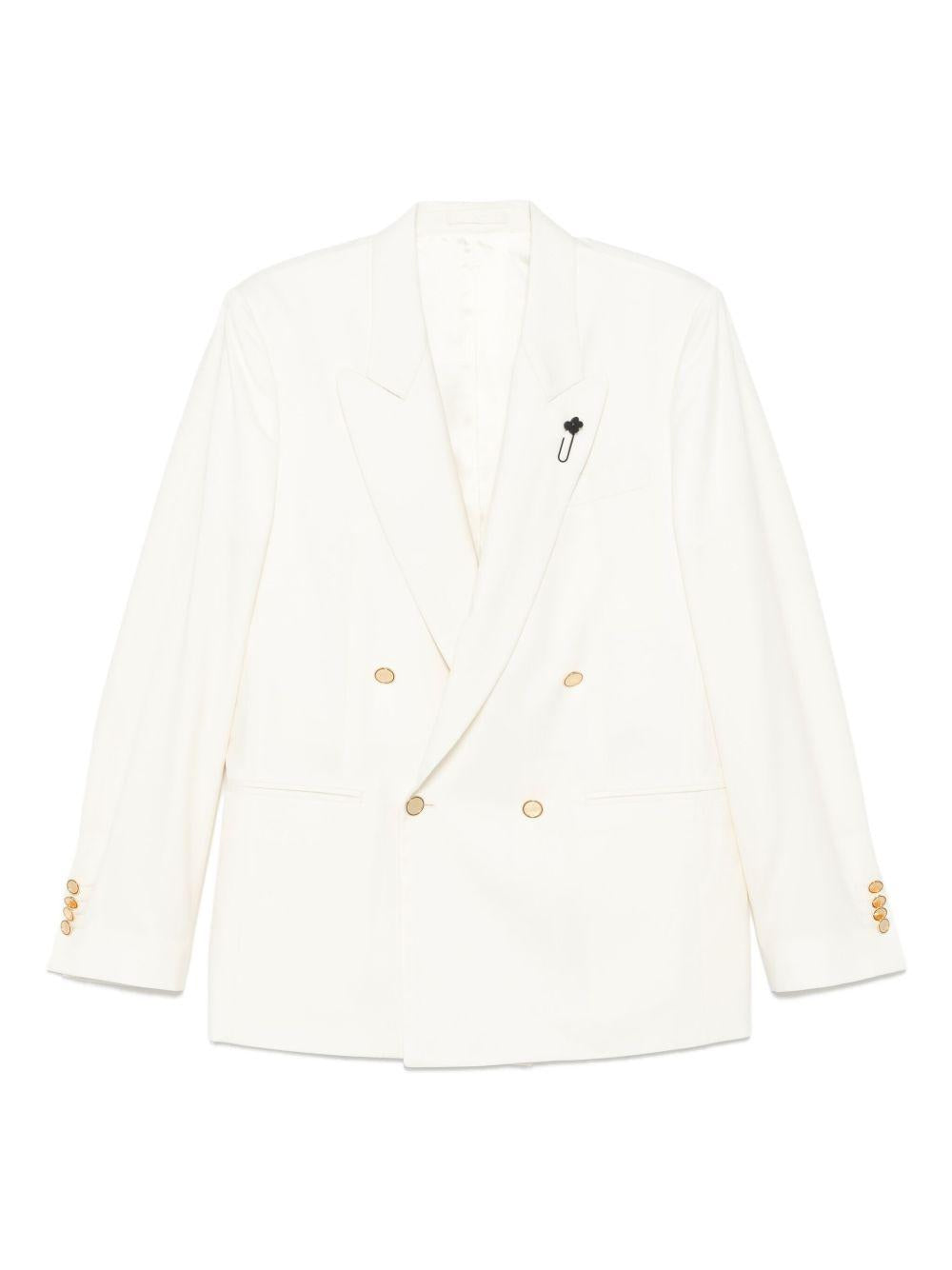 Blazer doppiopetto in bianco Lardini - uomo 