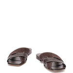 Ciabatte con fasce incrociate in marrone Tod's - donna 