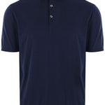 Polo in maglia in blu Caruso - uomo 