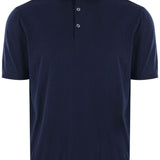 Polo in maglia in blu Caruso - uomo 