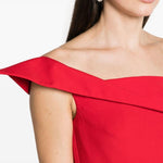 Abito con spalle scoperte in rosso - donna 