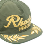 Cappello da baseball ricamato in verde Rhude - uomo 