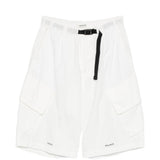Pantaloncini con chiusura a fibbia in bianco Undercover - uomo 