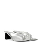 Sandali metallizzati in argento Mm6 maison margiela - donna 