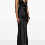 Abito con scollo a scialle in nero The Andamane - donna 