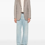 Camicia con trama in crema Lardini - uomo 
