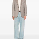 Camicia con trama in crema Lardini - uomo 