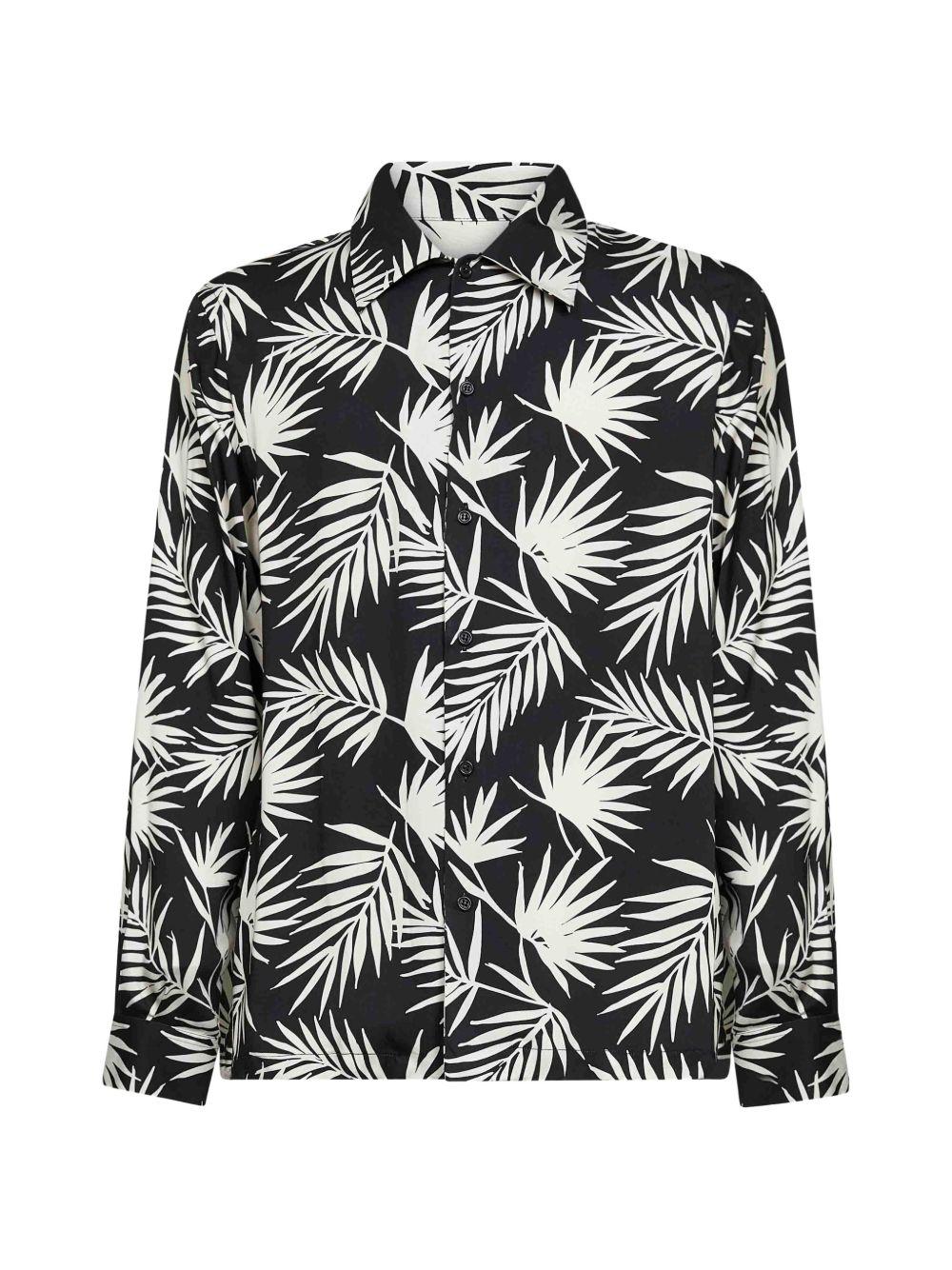 Camicia con stampa in nero Laneus - uomo 