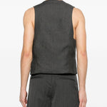 Gilet con bottoni raysan in grigio Jacquemus - uomo 
