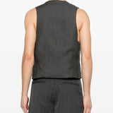 Gilet con bottoni raysan in grigio Jacquemus - uomo 