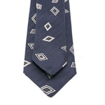 Cravatta in seta con motivo geometrico in blu Lardini - uomo 