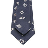 Cravatta in seta con motivo geometrico in blu Lardini - uomo 