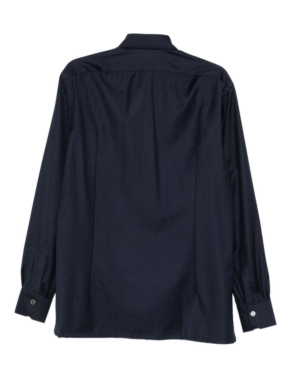 Camicia Nerano con taschino in blu Kiton - uomo 