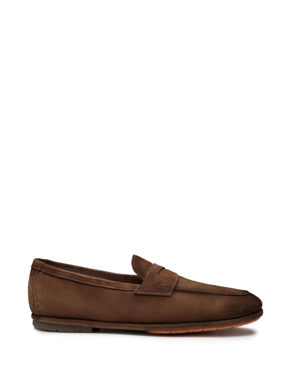 Mocassini penny Carlo in marrone Santoni - uomo 