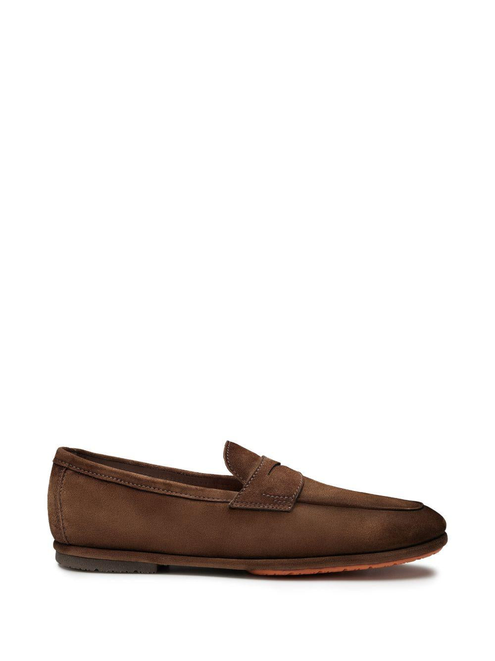 Mocassini penny Carlo in marrone Santoni - uomo 