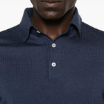 Polo a maniche lunghe in blu Lardini - uomo 