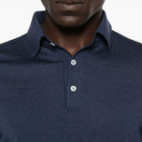Polo a maniche lunghe in blu Lardini - uomo 