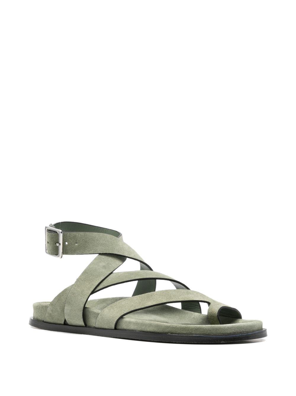Sandali in pelle in verde Alohas - donna 