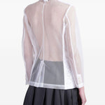 Giacca con inserti trasparenti in bianco Comme Des Garçons - donna 