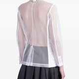 Giacca con inserti trasparenti in bianco Comme Des Garçons - donna 