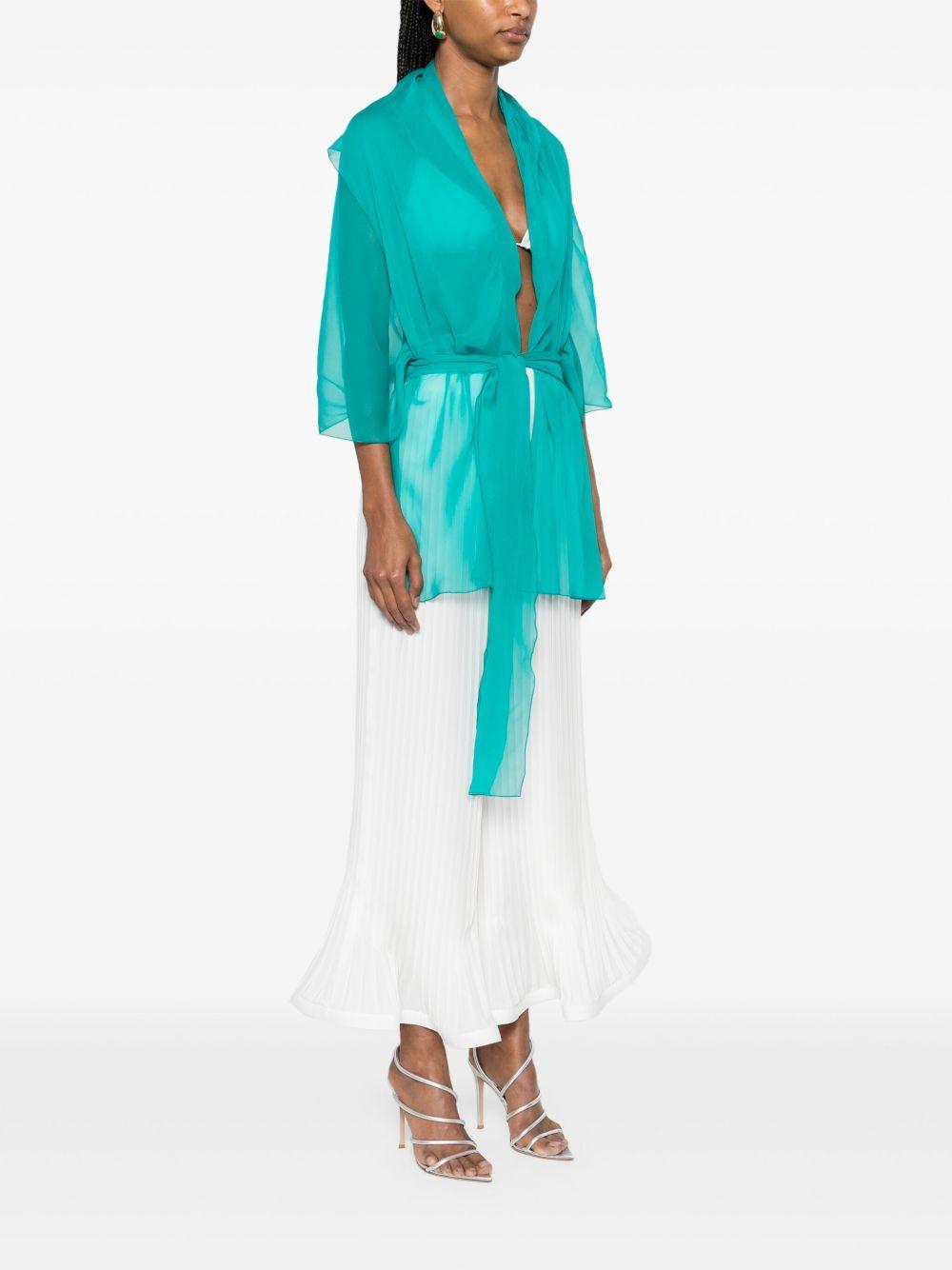 Top in seta in blu Alberta ferretti - donna 