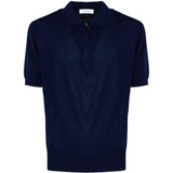 Polo con zip in blu Kangra - uomo 