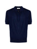 Polo con zip in blu Kangra - uomo