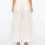 Pantaloni svasati in lana bianco Comme Des Garçons - donna 