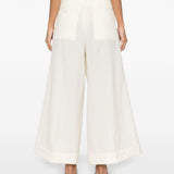 Pantaloni svasati in lana bianco Comme Des Garçons - donna 