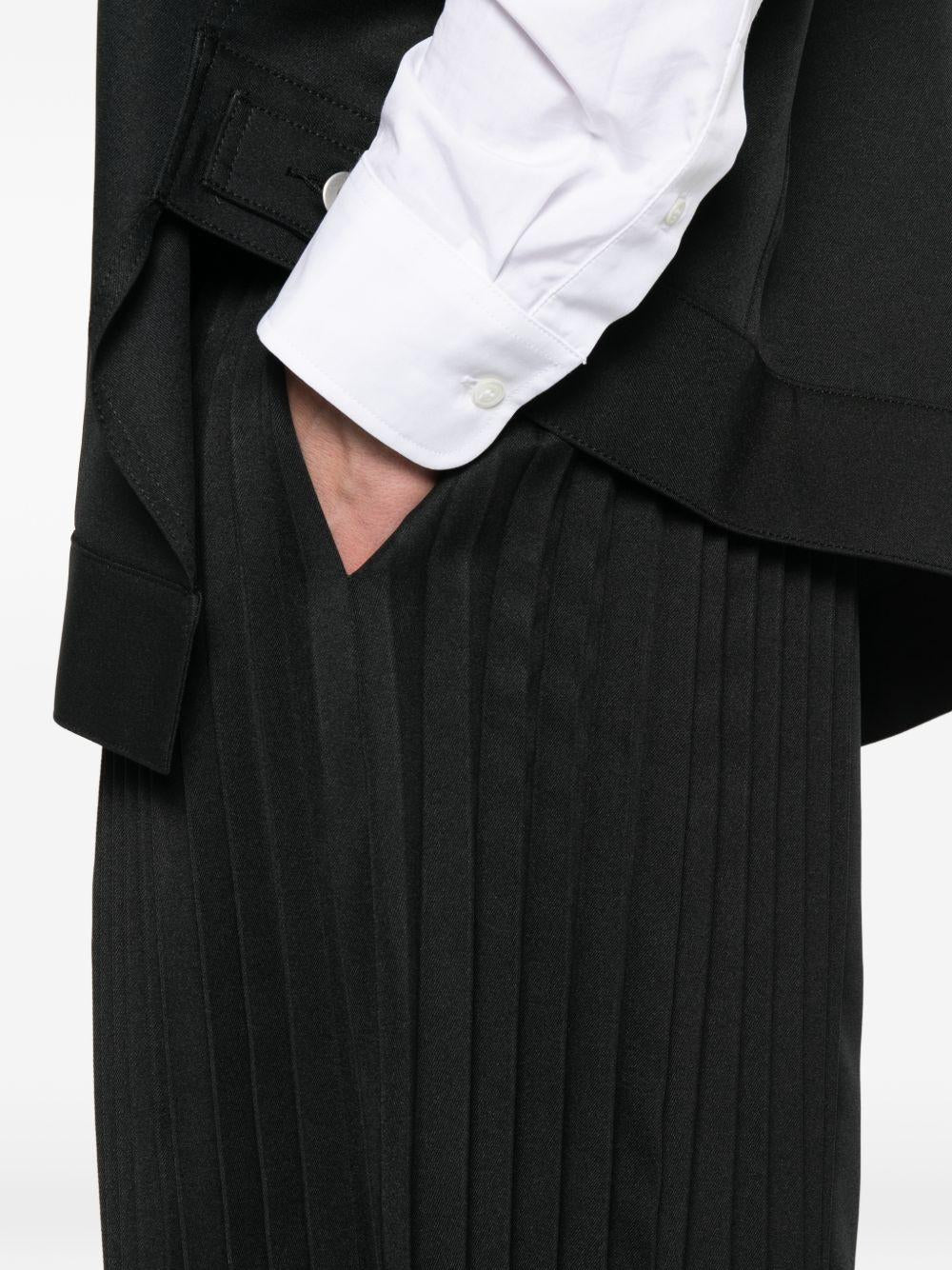 Bermuda con bettaglio plissettato in nero Comme Des Garçons Black - unisex 