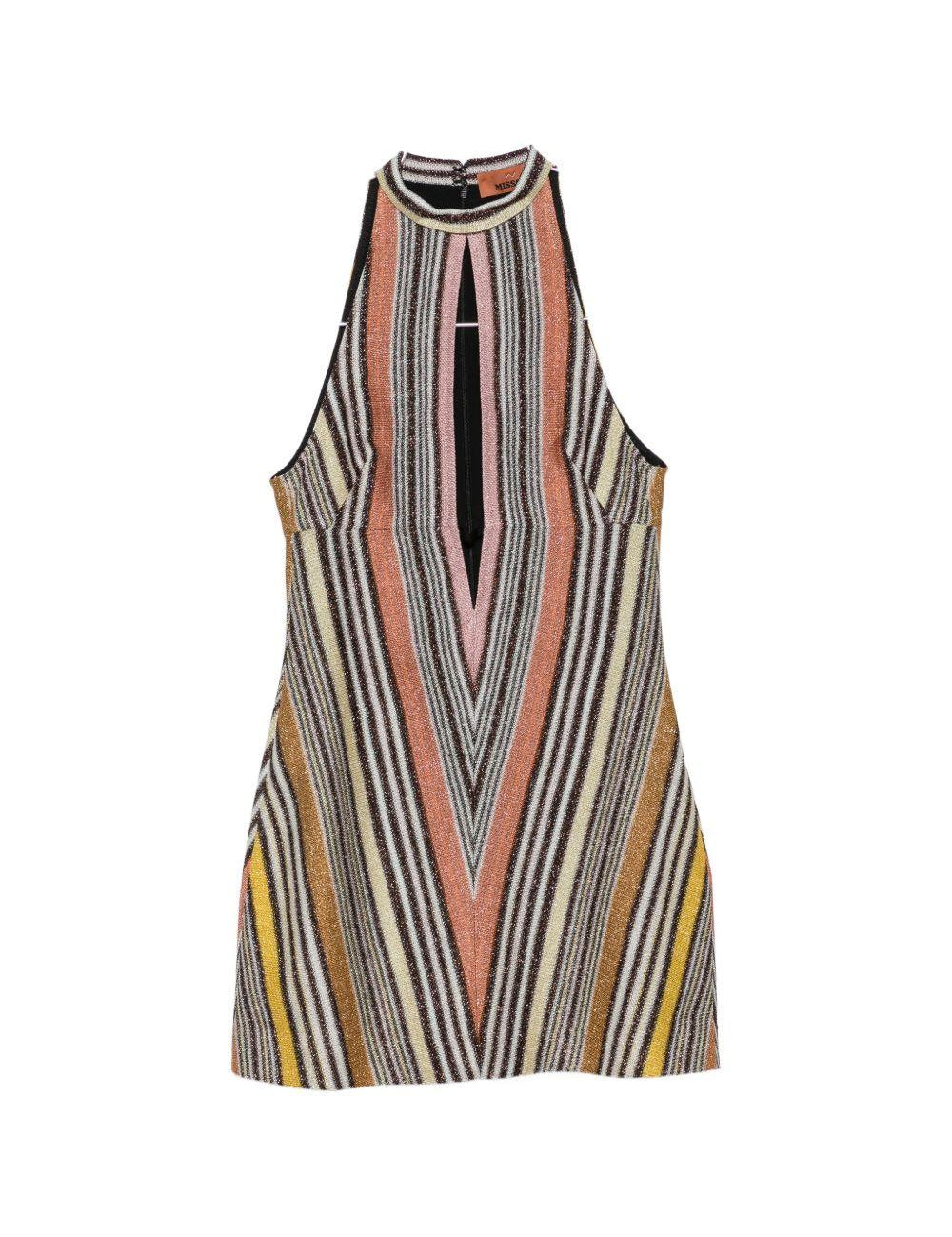 ABITO CORTO SCOLLO ALL'AMERICANA MULTICOLOR MISSONI - DONNA 