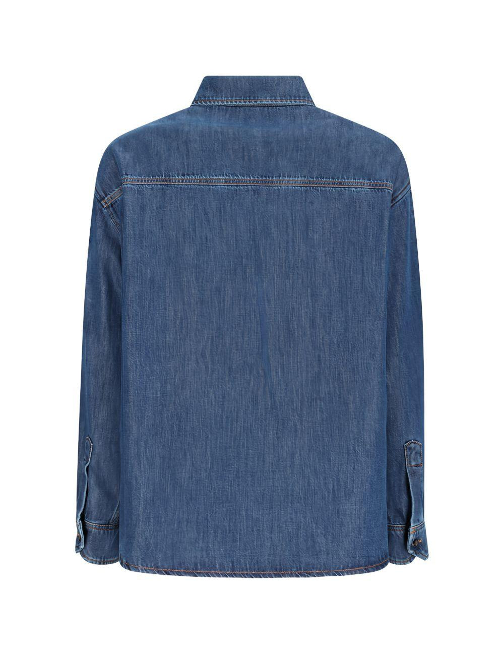 Camicia denim con tasca applicata keanu in blu Darkpark - uomo 