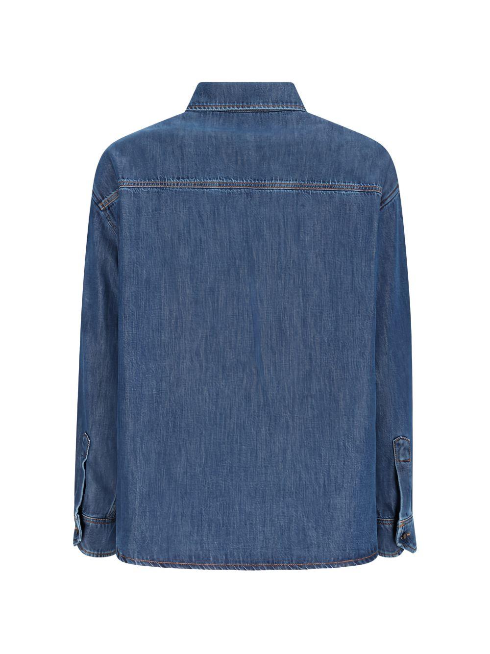 Camicia denim con tasca applicata keanu in blu Darkpark - uomo 
