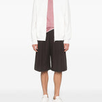 Felpa con zip in bianco Brunello cucinelli - uomo 