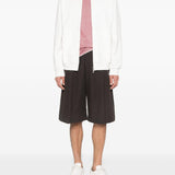 Felpa con zip in bianco Brunello cucinelli - uomo 