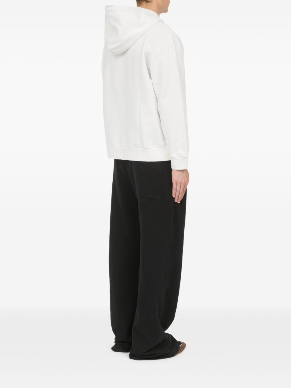 Felpa con cappuccio in bianco Mm6 maison margiela - uomo 